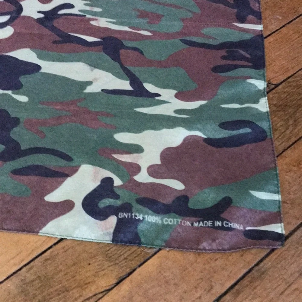 Camo Square‎ Scarf in Olive Green & Brown